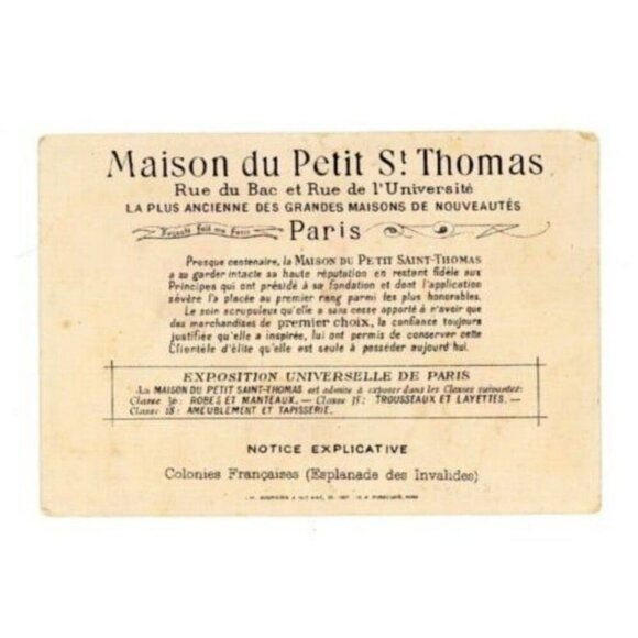 1880's Victorian Trade Card French Colonies 1889 Exposition Universelle People! - Picture 6 of 6